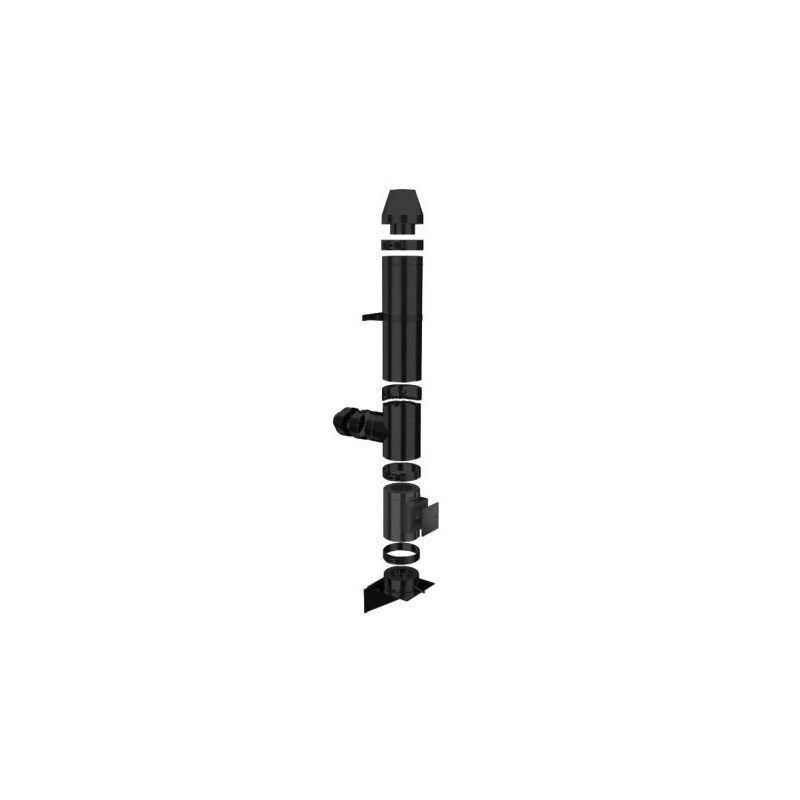 Trojvrstvový nerezový čierny komín Ø 180mm (0,8mm)