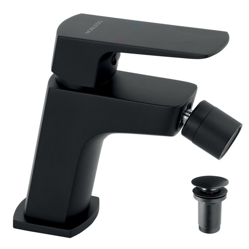 Bidetová batéria  s odpadovou súpravou  výška NOBLESS EGO čierna